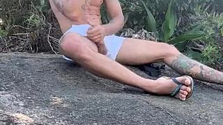 Brazilian men cruising on beaches