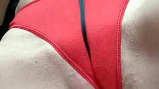 Playing with tape and underwear resulted in a wet pussy