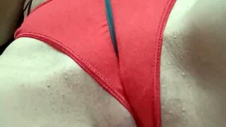 Playing with tape and underwear resulted in a wet pussy