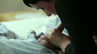 nasty threesome with beautiful girl and two hard cocks