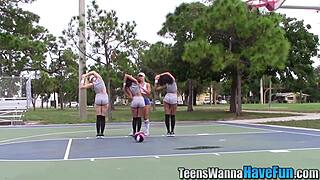 real teen lesbians in threeway