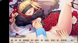 anime hentai girl fingering to orgasm with small tits