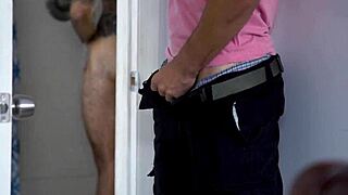 Guy Aroused By Hairy Stepdad In Rough Gay Sex