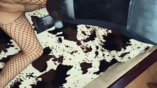 Wife In Stockings Takes Anal Fuck.