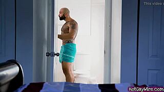 Guy Aroused By Hairy Stepdad In Rough Gay Sex