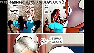 night nurse in cartoon comic style