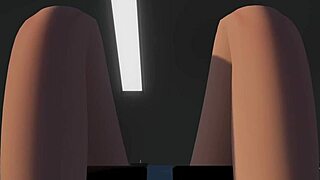 rin enjoys the massage chair's licks