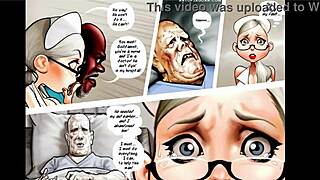 night nurse in cartoon comic style