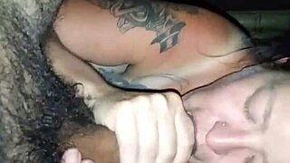 Wife enjoys a casual chat while sucking on a treat