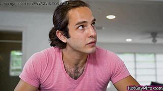 Guy Aroused By Hairy Stepdad In Rough Gay Sex