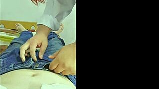 nurse mounts patient's cock after blowjob