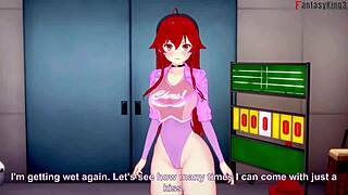 Eris gives a steamy blowjob at the gym