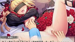 anime hentai girl fingering to orgasm with small tits