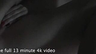 Skinny blonde stretches tight pussy with glowsticks in lingerie