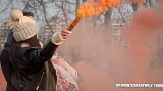 I watch horny babe Alissa Bounty ride cock in reverse cowgirl position