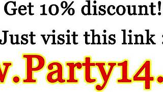 Hottest Euro Slut Sucking Cock at Party Before Hardcore Orgy!