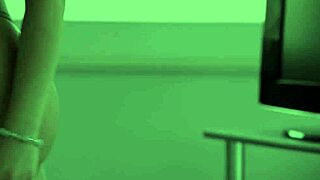 Beautiful European model in hot erotic scene in doggy style with big cock