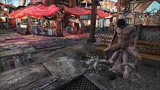 Public hentai porn in the world of Fallout 4