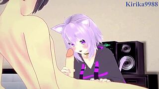 Inugami Korone and Nekomata Okayu, intense sex in Hololive Hentai!