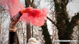 I watch horny babe Alissa Bounty ride cock in reverse cowgirl position