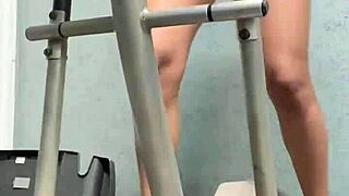 Brave Girl Dares to Lick Pussy in Gym!