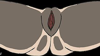 porn animation featuring blowjob and doggystyle creampie