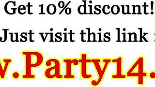 Hottest Euro Slut Sucking Cock at Party Before Hardcore Orgy!