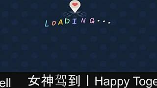 Happy couple enjoys dating game part16