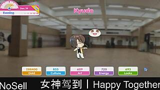 Happy couple enjoys dating game part16