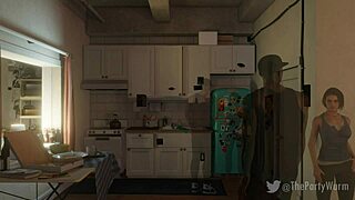 Jill Valentine gives intense handjob