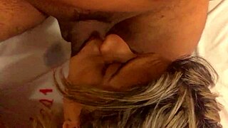 He Took Slutty Blonde to Hotel for Bareback Blowjob