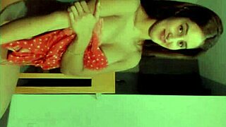 cute teen 18+ starts undressing with striptease, clothes ripped off nude