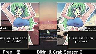 Bikini Crab Season 2 with Striptease and Ripped Clothes Challenge