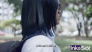 shy 18-year-old schoolgirl with big ass skips class, caught by stranger with huge dick