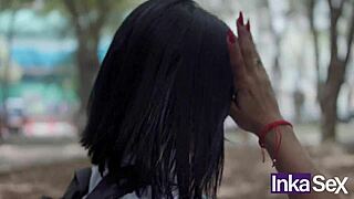 shy 18-year-old schoolgirl with big ass skips class, caught by stranger with huge dick