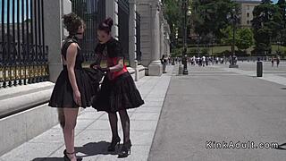 Public humiliation of Spanish slave by mistress in bondage