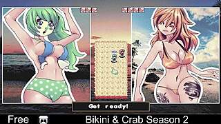 Bikini Crab Season 2 with Striptease and Ripped Clothes Challenge