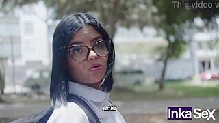 shy 18-year-old schoolgirl with big ass skips class, caught by stranger with huge dick