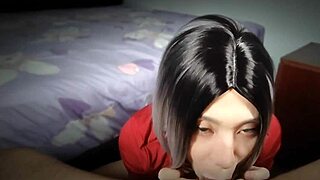 Beautiful Ladyboy Gives Blowjob To Black Guy In Homemade Video