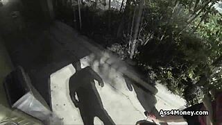 Broke teen shifts from payphone to sucking cock in public POV action.