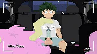 Mina riding big cock in car!