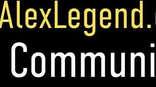 Brunette babe Bella Rollan gives blowjob to Alex Legend