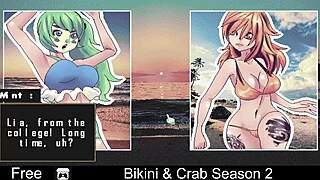 Bikini Crab Season 2 with Striptease and Ripped Clothes Challenge