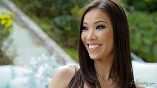 Marie Mccray And Kalina Ryu Lick Pussies Outdoors In Stockings At Girlsway