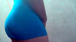 Super sexy Latina shemale shows off her hot body