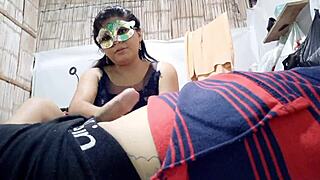 I sucked the American dick, adding saliva and clinging like nursing a delicious cock