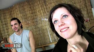 Hardcore pussy pounding and facial for European teen