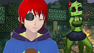 Giving our girl a golden bikini in hornycraft parody