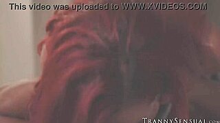 kinky redhead tranny rubi maxim rides bbc hardcore and bare, big tits shemale.