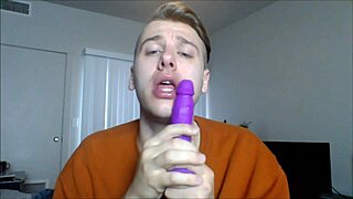 Pov twink sucks cock with deepthroat and toys.